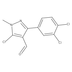 5-Chloro-3-(3,4-dichlorophenyl)-1-methyl-1H-pyrazole-4-carboxaldehyde结构式