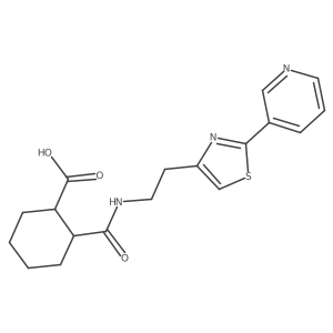 2-({2-[2-(Pyridin-3-yl)-1,3-thiazol-4-yl]ethyl}carbamoyl)cyclohexane-1-carboxylic acid Structure