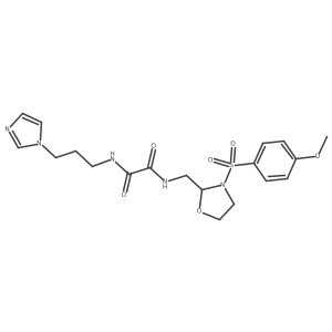 N-(3-imidazol-1-ylpropyl)-N'-[[3-(4-methoxyphenyl)sulfonyloxazolidin-2-yl]methyl]oxamide Structure