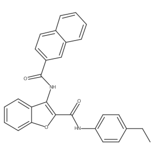 N-(4-ethylphenyl)-3-(naphthalene-2-amido)-1-benzofuran-2-carboxamide Structure