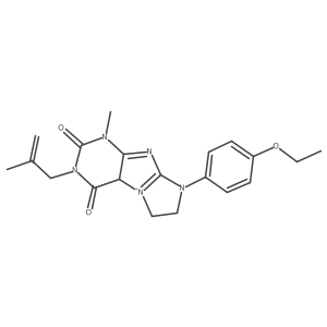 6-(4-ethoxyphenyl)-4-methyl-2-(2-methylprop-2-enyl)-8,9a-dihydro-7H-purino[7,8-a]imidazol-9-ium-1,3-dione Structure