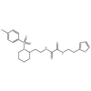 N1-(2-(1-((4-fluorophenyl)sulfonyl)piperidin-2-yl)ethyl)-N2-(2-(furan-2-yl)ethyl)oxalamide Structure
