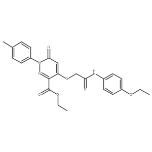 Ethyl 4-(2-((4-ethoxyphenyl)amino)-2-oxoethoxy)-6-oxo-1-(p-tolyl)-1,6-dihydropyridazine-3-carboxylate结构式