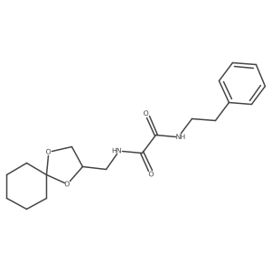 N1-(1,4-dioxaspiro[4.5]decan-2-ylmethyl)-N2-phenethyloxalamide结构式