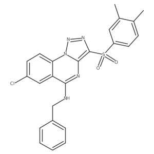 N-benzyl-7-chloro-3-((3,4-dimethylphenyl)sulfonyl)-[1,2,3]triazolo[1,5-a]quinazolin-5-amine结构式