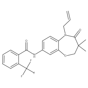 N-(5-allyl-3,3-dimethyl-4-oxo-2,3,4,5-tetrahydrobenzo[b][1,4]oxazepin-8-yl)-2-(trifluoromethyl)benzamide Structure