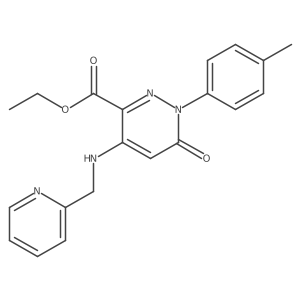 Ethyl 6-oxo-4-((pyridin-2-ylmethyl)amino)-1-(p-tolyl)-1,6-dihydropyridazine-3-carboxylate Structure