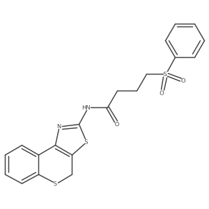 4-(phenylsulfonyl)-N-(4H-thiochromeno[4,3-d]thiazol-2-yl)butanamide Structure