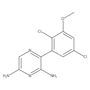 3-(2,5-Dichloro-3-methoxyphenyl)pyrazine-2,6-diamine结构式