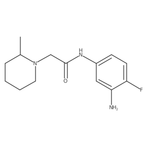 N-(3-amino-4-fluorophenyl)-2-(2-methylpiperidin-1-yl)acetamide结构式