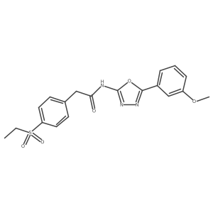 2-(4-(ethylsulfonyl)phenyl)-N-(5-(3-methoxyphenyl)-1,3,4-oxadiazol-2-yl)acetamide Structure