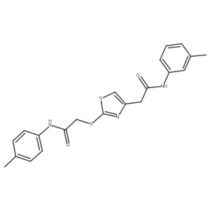 2-((4-(2-oxo-2-(m-tolylamino)ethyl)thiazol-2-yl)thio)-N-(p-tolyl)acetamide Structure