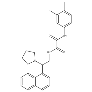 N1-(3,4-dimethylphenyl)-N2-(2-(naphthalen-1-yl)-2-(pyrrolidin-1-yl)ethyl)oxalamide Structure