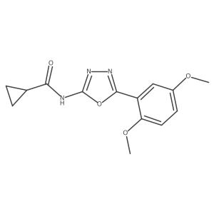 N-[5-(2,5-dimethoxyphenyl)-1,3,4-oxadiazol-2-yl]cyclopropanecarboxamide Structure