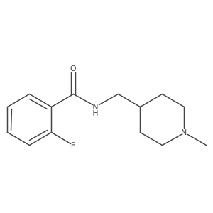 2-fluoro-N-((1-methylpiperidin-4-yl)methyl)benzamide结构式