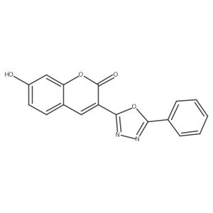 3-(5-Phenyl-1,3,4-oxadiazole-2-yl)-7-hydroxycoumarin Structure