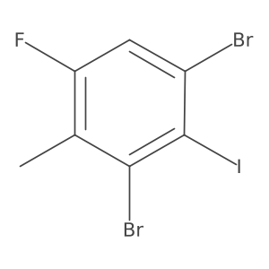 2,4-Dibromo-6-fluoro-3-iodotoluene结构式