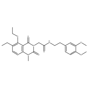N-(3,4-dimethoxyphenethyl)-2-(5-ethoxy-6-ethyl-1-methyl-2,4-dioxo-1,2-dihydropyrido[2,3-d]pyrimidin-3(4H)-yl)acetamide结构式