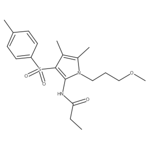 N-{1-(3-methoxypropyl)-4,5-dimethyl-3-[(4-methylphenyl)sulfonyl]-1H-pyrrol-2-yl}propanamide结构式