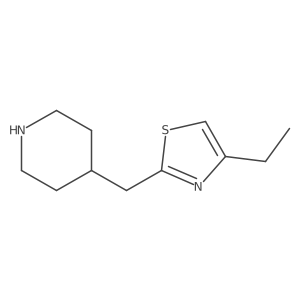 4-[(4-Ethyl-1,3-thiazol-2-yl)methyl]piperidine结构式
