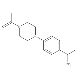 1-[4-[4-(1-Aminoethyl)phenyl]-1-piperazinyl]ethanone Structure