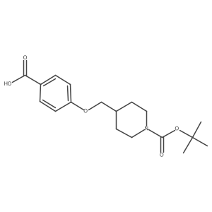 4-{[1-(Tert-butoxycarbonyl)piperidin-4-yl]methoxy}benzoic acid结构式