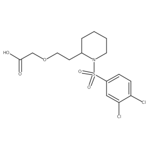 (2-(1-[(3,4-Dichlorophenyl)sulfonyl]piperidin-2-yl)ethoxy)acetic acid结构式