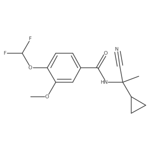 N-(1-cyano-1-cyclopropylethyl)-4-(difluoromethoxy)-3-methoxybenzamide Structure