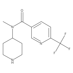 3-Pyridinecarboxamide, N-methyl-N-4-piperidinyl-6-(trifluoromethyl)-结构式