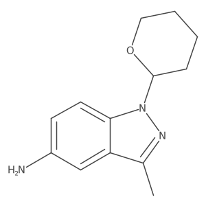 3-Methyl-1-(tetrahydro-2H-pyran-2-yl)-1H-indazol-5-amine结构式