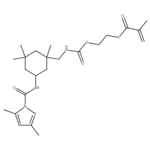 2-[[[[[5-[[(3,5-Dimethyl-1H-pyrazol-1-yl)carbonyl]amino]-1,3,3-trimethylcyclohexyl]methyl]amino]carbonyl]oxy]ethyl 2-methyl-2-propenoate Structure