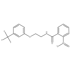 O=C(NCCOc1cccc(C(F)(F)F)c1)c1ccccc1[N+](=O)[O-]结构式