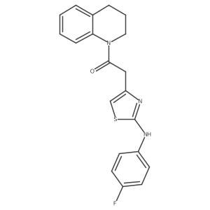 1-(3,4-dihydroquinolin-1(2H)-yl)-2-(2-((4-fluorophenyl)amino)thiazol-4-yl)ethanone Structure