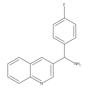 (4-Fluorophenyl)(quinolin-3-yl)methanamine结构式