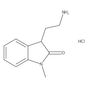 3-(2-Aminoethyl)-1-methylindolin-2-one hydrochloride结构式