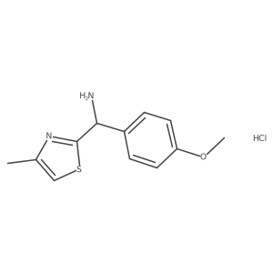 (4-Methoxyphenyl)-(4-methyl-1,3-thiazol-2-yl)methanamine;hydrochloride结构式