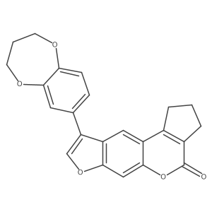 9-(3,4-dihydro-2H-1,5-benzodioxepin-7-yl)-2,3-dihydrocyclopenta[c]furo[3,2-g]chromen-4(1H)-one结构式