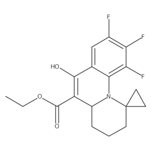 Ethyl 8,9,10-trifluoro-2,3,4,4a-tetrahydro-6-hydroxyspiro[1H-benzo[c]quinolizine-1,1a(2)-cyclopropane]-5-carboxylate结构式