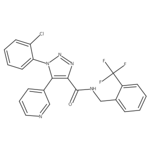 1-(2-chlorophenyl)-5-(pyridin-3-yl)-N-(2-(trifluoromethyl)benzyl)-1H-1,2,3-triazole-4-carboxamide Structure