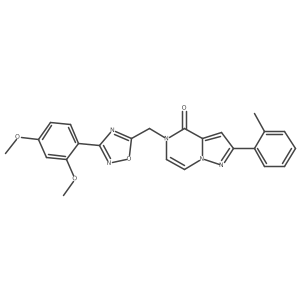 5-((3-(2,4-dimethoxyphenyl)-1,2,4-oxadiazol-5-yl)methyl)-2-(o-tolyl)pyrazolo[1,5-a]pyrazin-4(5H)-one Structure