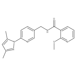 N-{[6-(3,5-dimethyl-1H-pyrazol-1-yl)pyridin-3-yl]methyl}-2-(methylsulfanyl)pyridine-3-carboxamide Structure