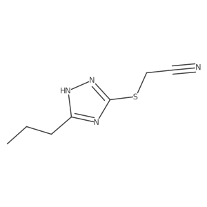 2-((5-Propyl-4h-1,2,4-triazol-3-yl)thio)acetonitrile结构式