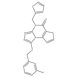 1-((3-fluorobenzyl)thio)-4-(thiophen-2-ylmethyl)thieno[2,3-e][1,2,4]triazolo[4,3-a]pyrimidin-5(4H)-one Structure