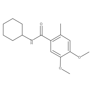 N-cyclohexyl-4,5-dimethoxy-2-methylbenzamide结构式