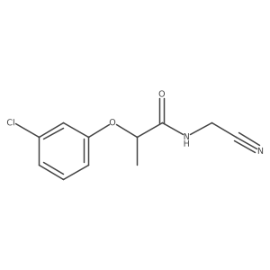 2-(3-chlorophenoxy)-N-(cyanomethyl)propanamide结构式