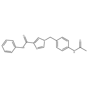 1-(4-acetamidobenzyl)-N-phenyl-1H-imidazole-4-carboxamide结构式