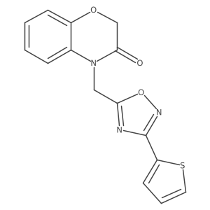 4-((3-(thiophen-2-yl)-1,2,4-oxadiazol-5-yl)methyl)-2H-benzo[b][1,4]oxazin-3(4H)-one结构式
