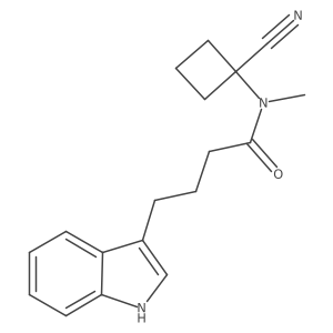 N-(1-cyanocyclobutyl)-4-(1H-indol-3-yl)-N-methylbutanamide结构式