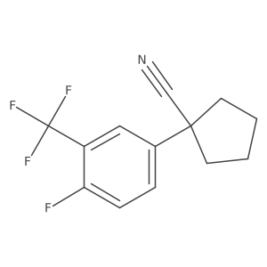 1-(4-Fluoro-3-(trifluoromethyl)phenyl)cyclopentanecarbonitrile Structure