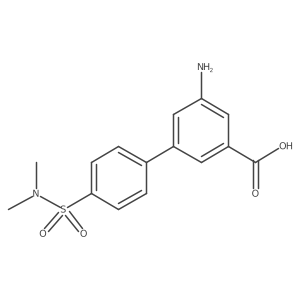 3-Amino-5-(4-N,N-dimethylsulfamoylphenyl)benzoic acid结构式